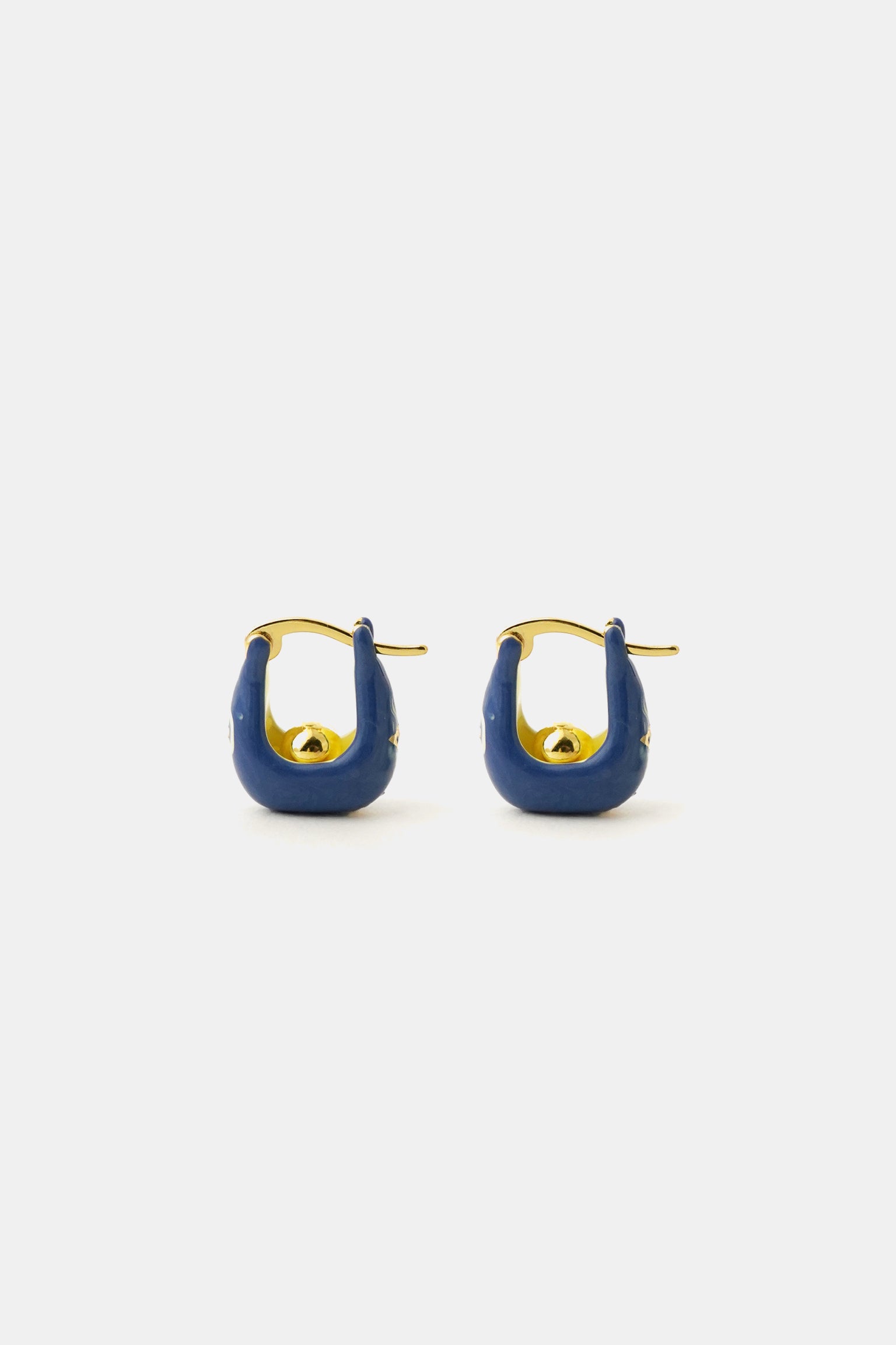Stellar Tide Hoop Earrings — Blue · Small