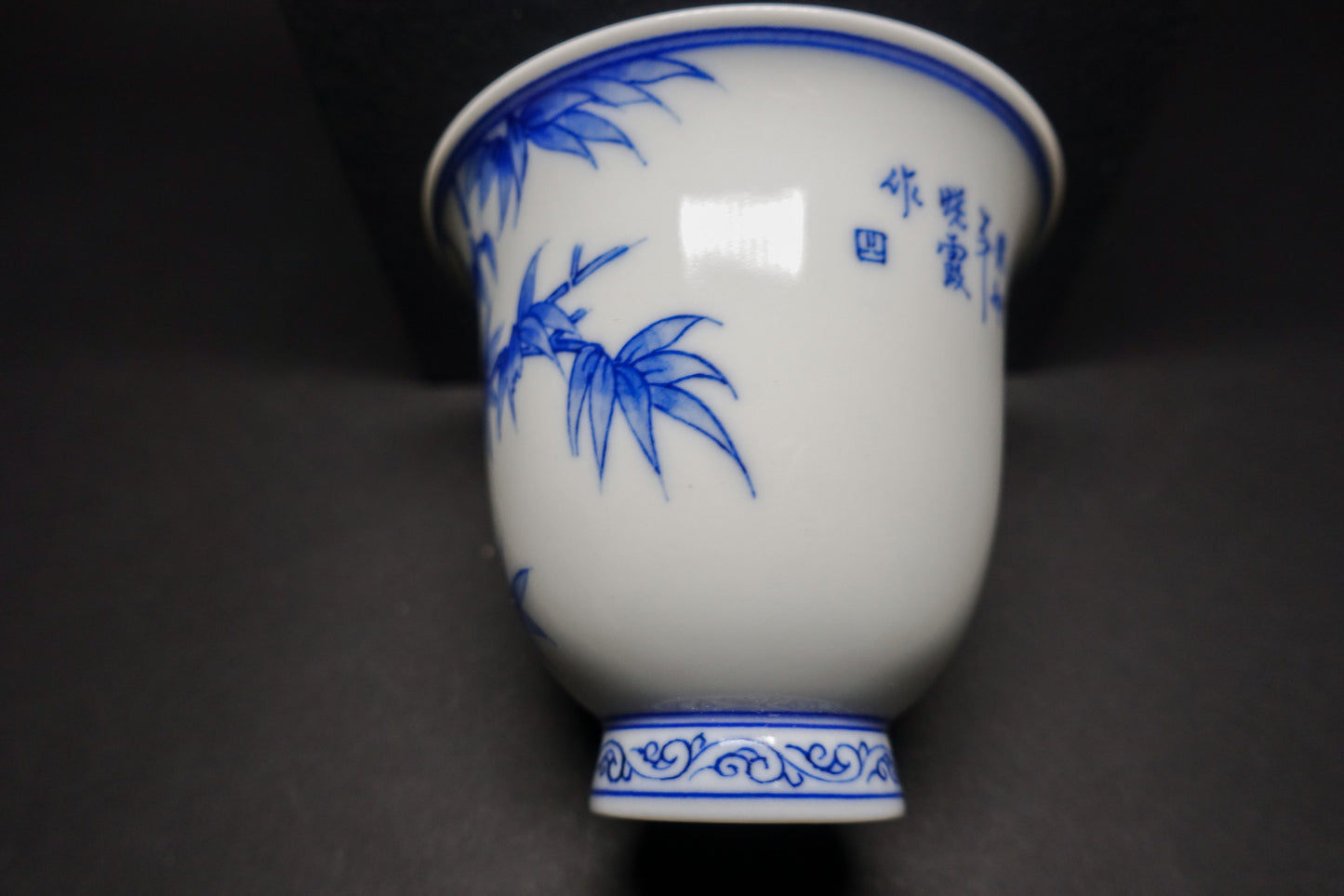 Hand-Painted Bamboo Bell-Shaped Tea Cup - Exclusive Customization from Jingdezhen