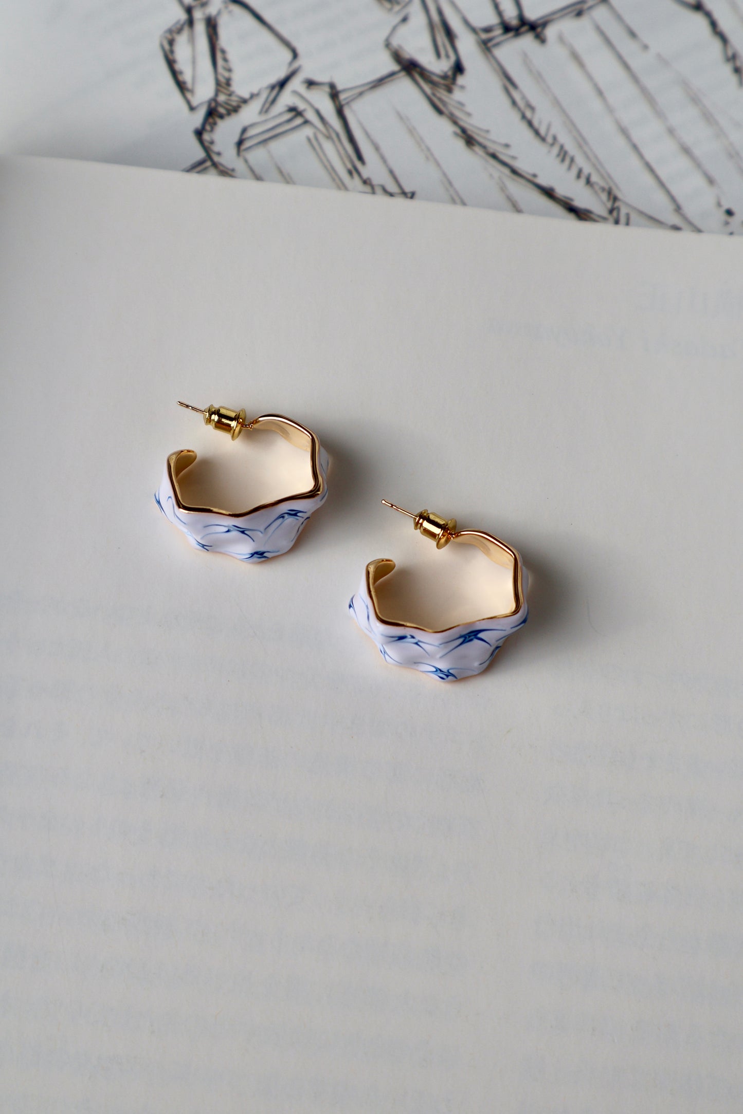 Stellar Tide Earrings - Hand-painted Enamel (2 Color Options)
