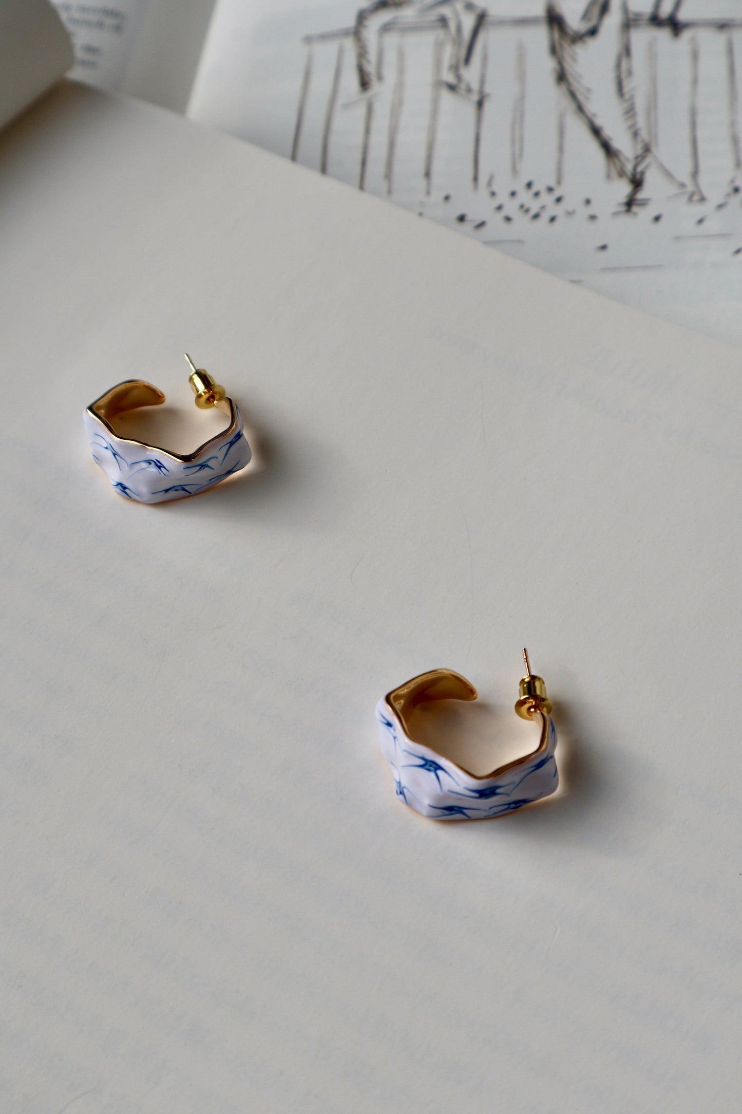 Stellar Tide Earrings - Hand-painted Enamel (2 Color Options)