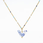 Bird - Shaped Porcelain beads – Handmade Necklace (4 colors options) - EenPorcelain