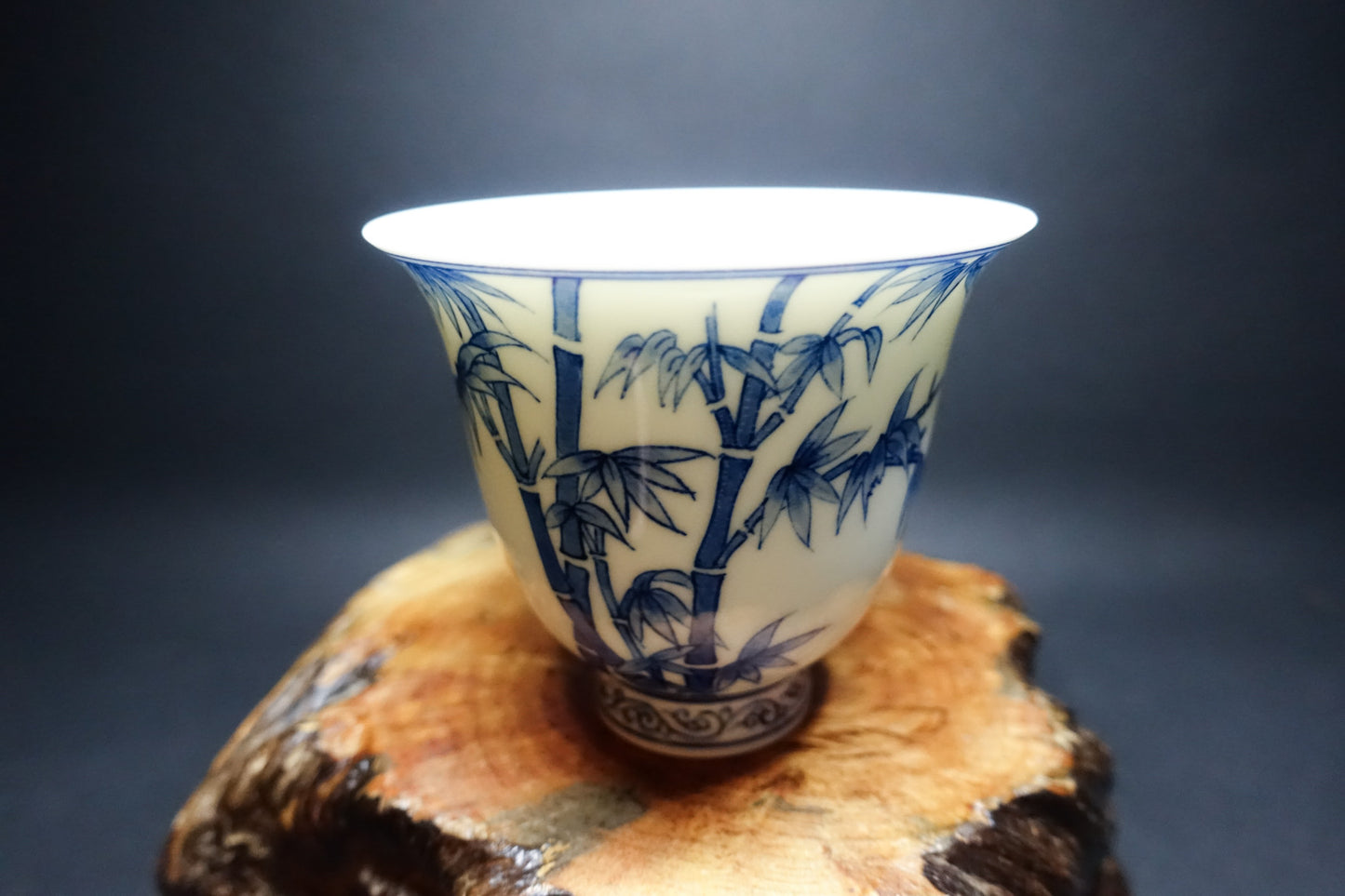 Hand-Painted Bamboo Bell-Shaped Tea Cup - Exclusive Customization from Jingdezhen