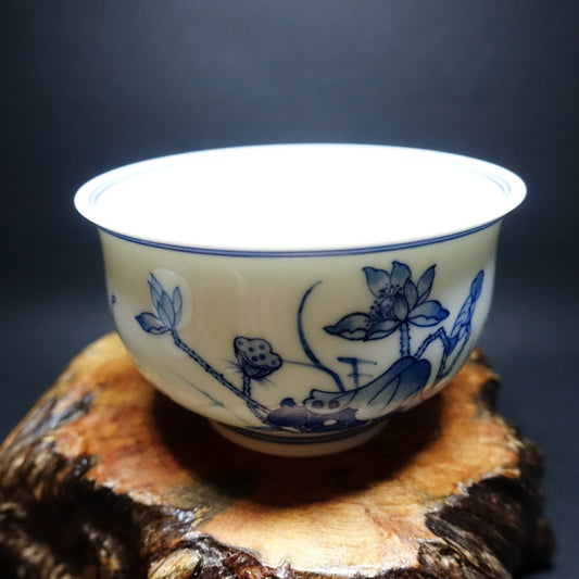 Hand-Painted Goldfish and Lotus Cup - Exclusive Customization from Jingdezhen