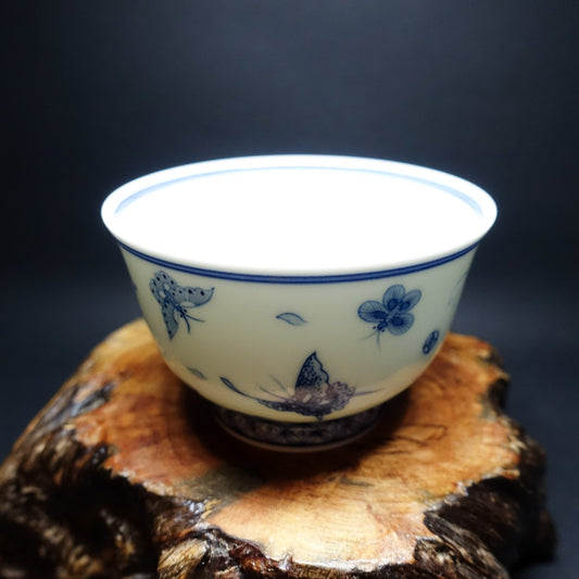 Hand-Painted Butterfly Cup - Exclusive Customization from Jingdezhen