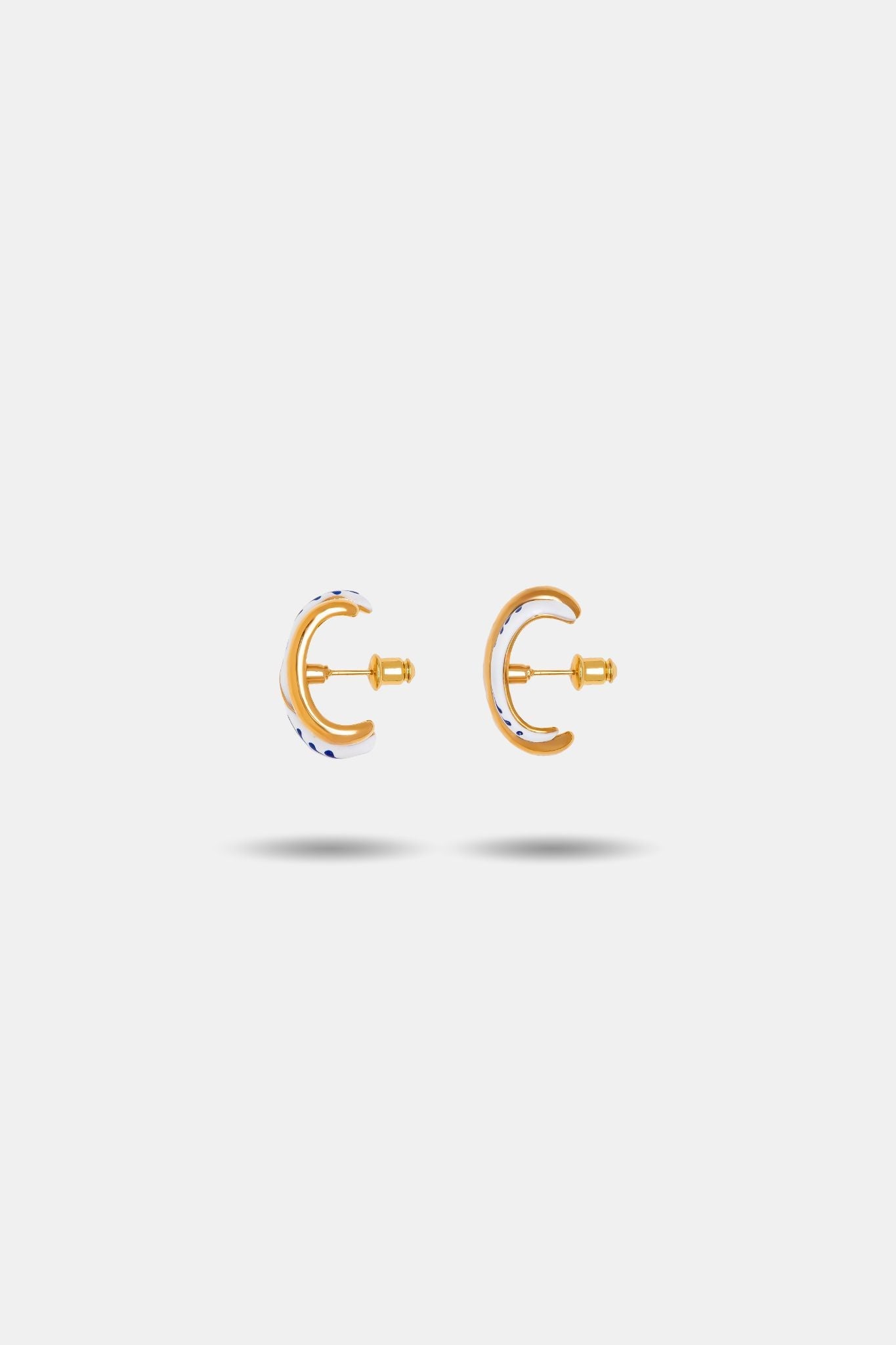 Enamel Earrings — Hook on Ears - EenPorcelain-Enamel Painted Jewelry