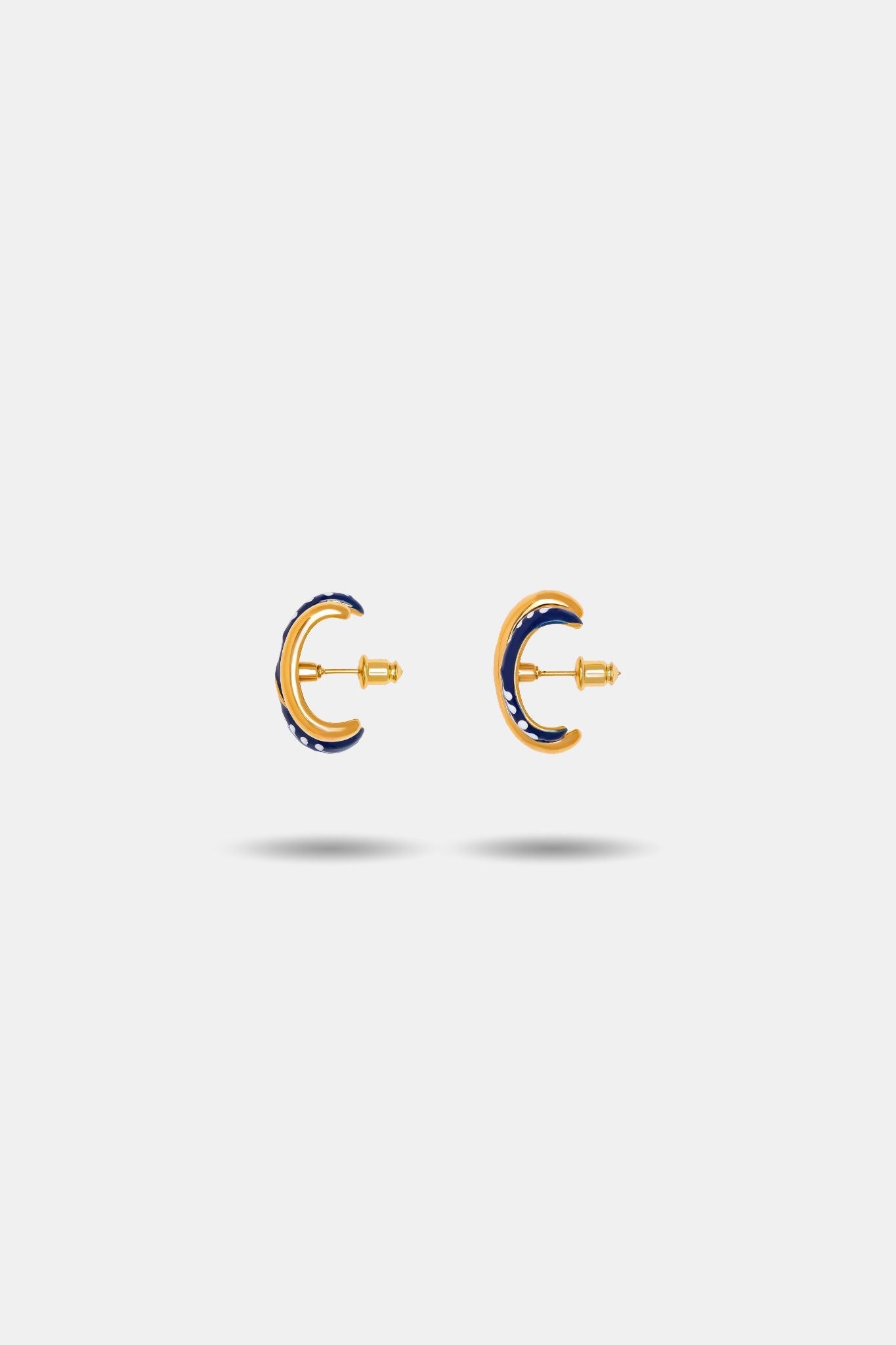 Enamel Earrings — Hook on Ears - EenPorcelain-Enamel Painted Jewelry