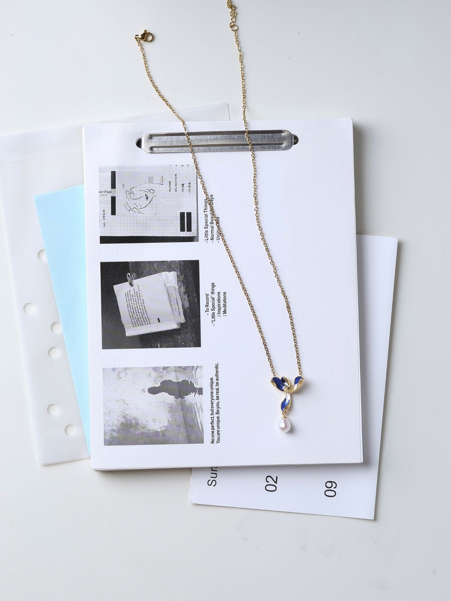 Flora Orchid Necklace - Pearl