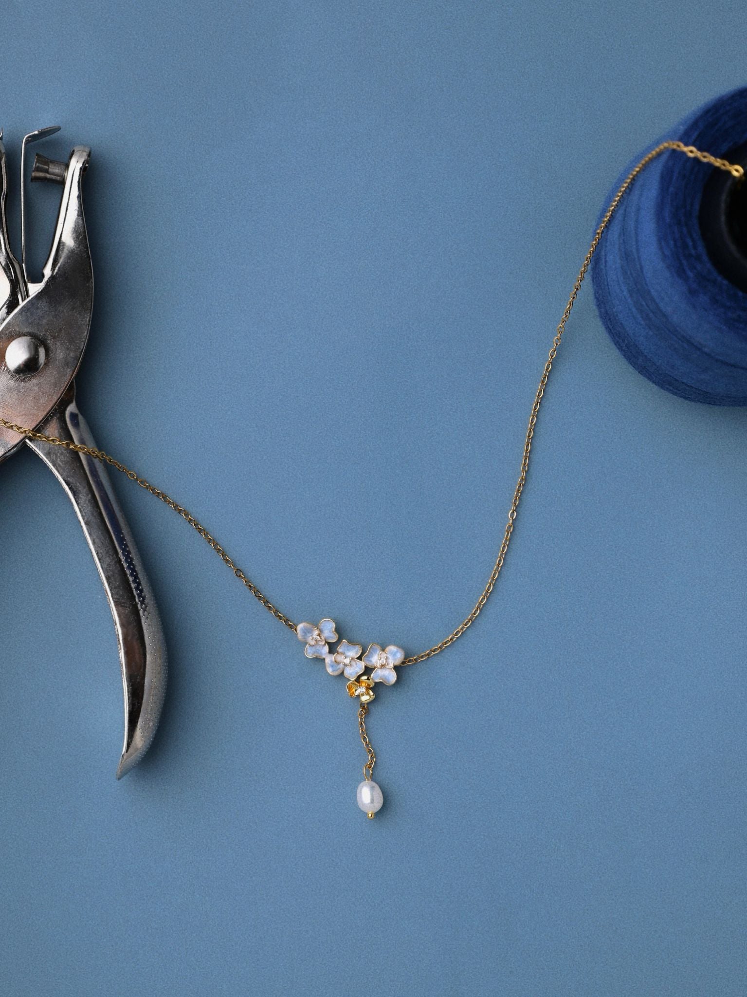 Flora Small Flower ketting - parel
