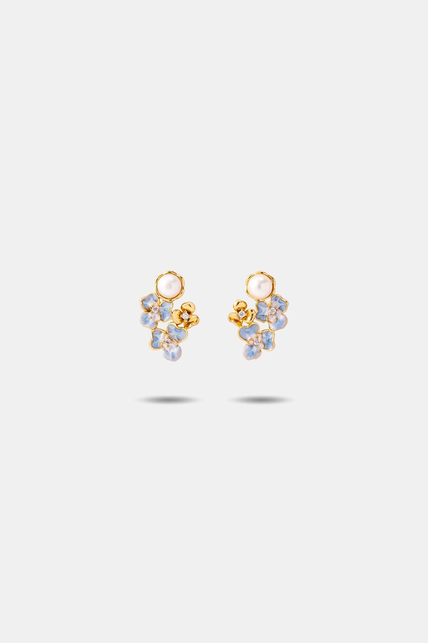 Floral Enamel Earrings — Small Flowers - EenPorcelain