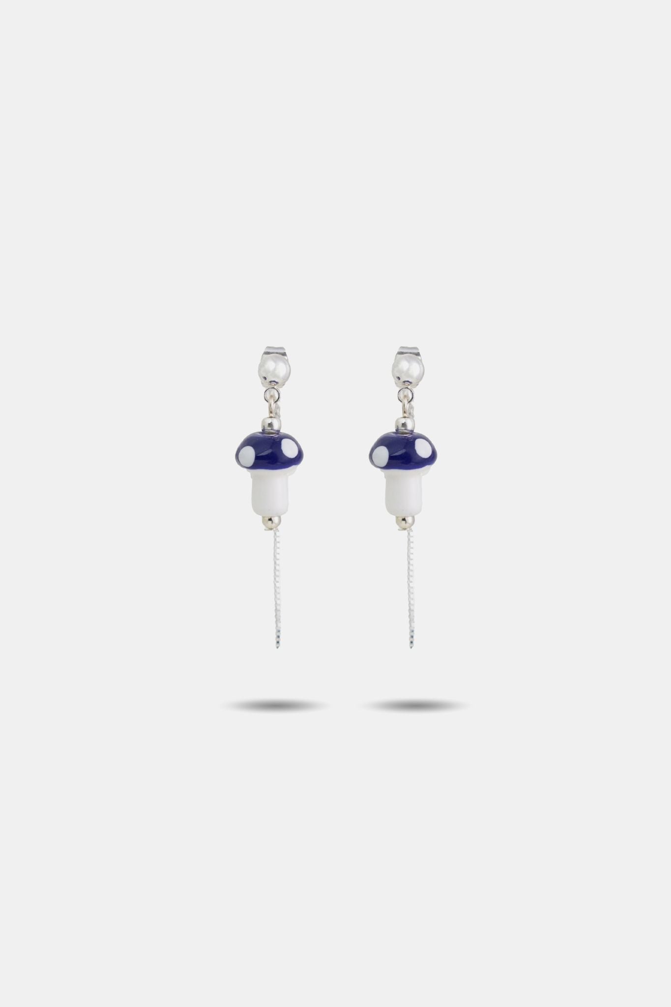 Handpainted Porcelain Mushroom Earrings - EenPorcelain