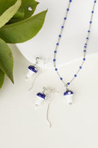 Mushroom Drop Earrings – Hand - Painted Ceramic with Mismatched Charms - EenPorcelain