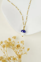 Mushroom Pendant Necklace – Hand - Painted Ceramic Charm - EenPorcelain