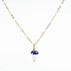 Mushroom Pendant Necklace – Hand - Painted Ceramic Charm - EenPorcelain