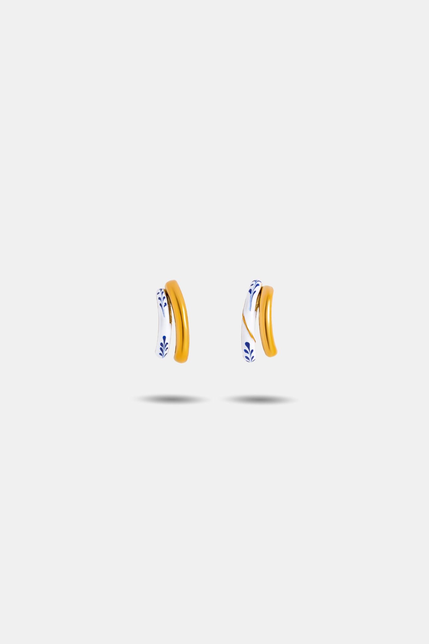 Enamel Earrings — Hook on Ears - EenPorcelain