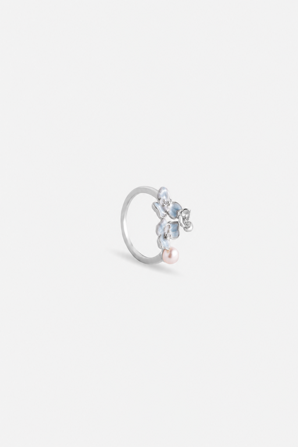 Flora Small Flower Ring - Pearl