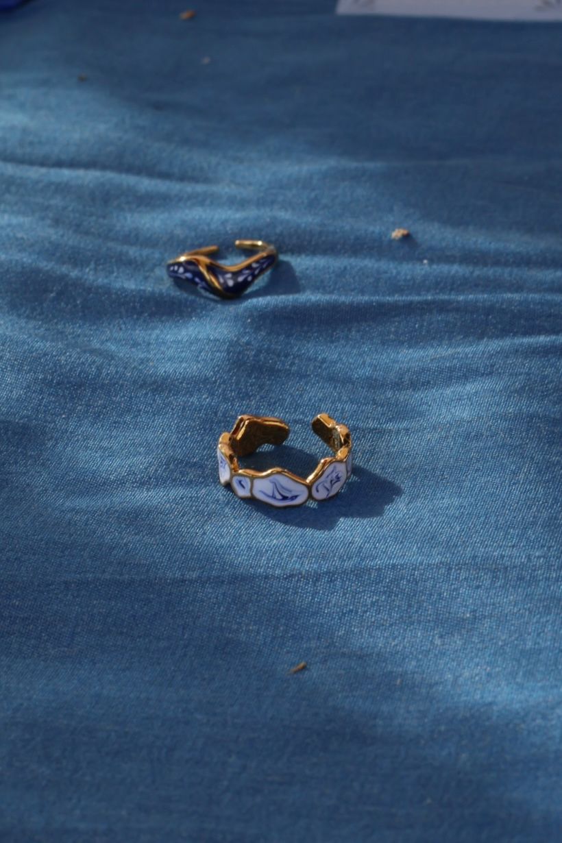 Stellar Inflow Ring - Cloudy Stone - EenPorcelain