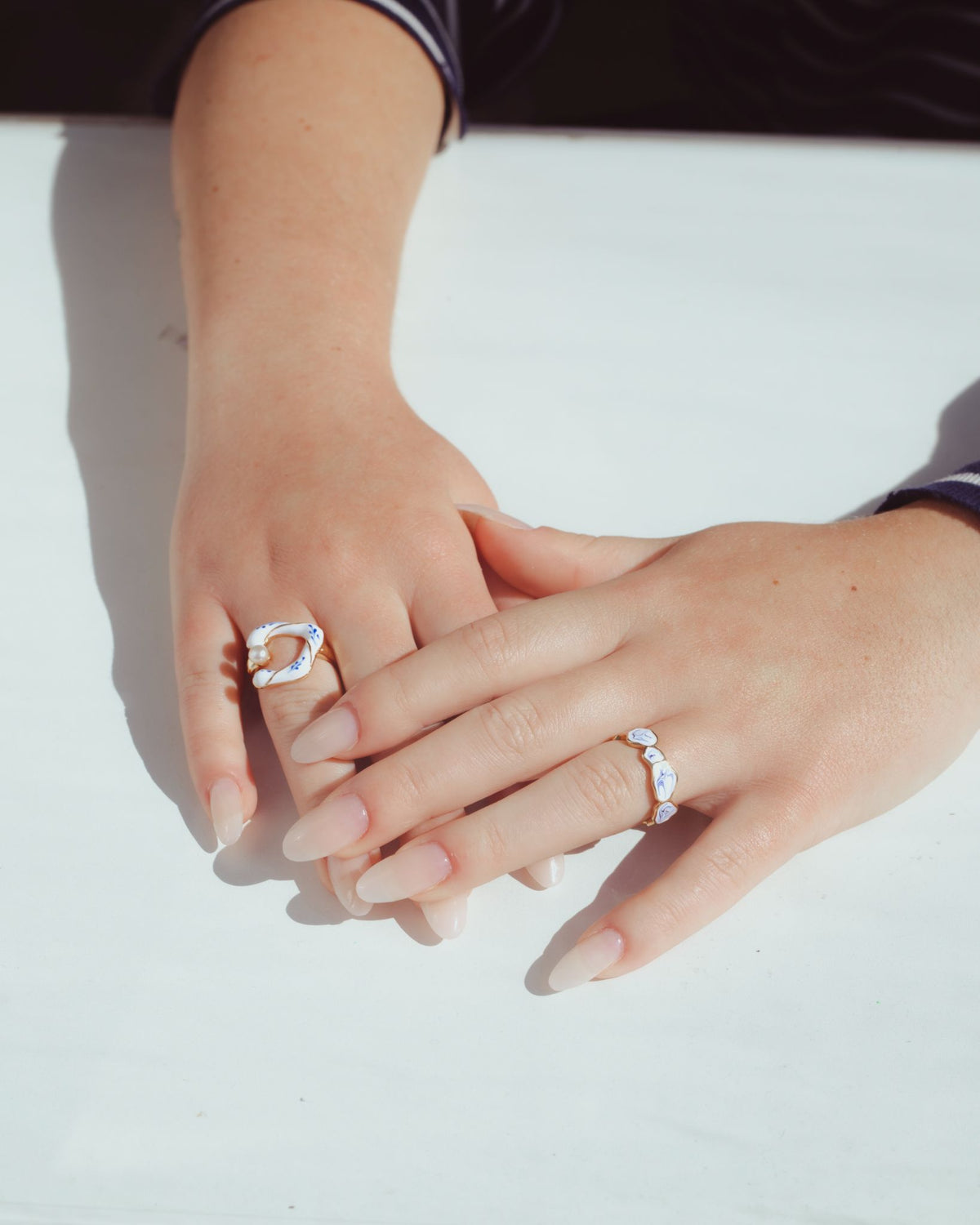 Stellar Inflow Ring - Cloudy Stone - EenPorcelain
