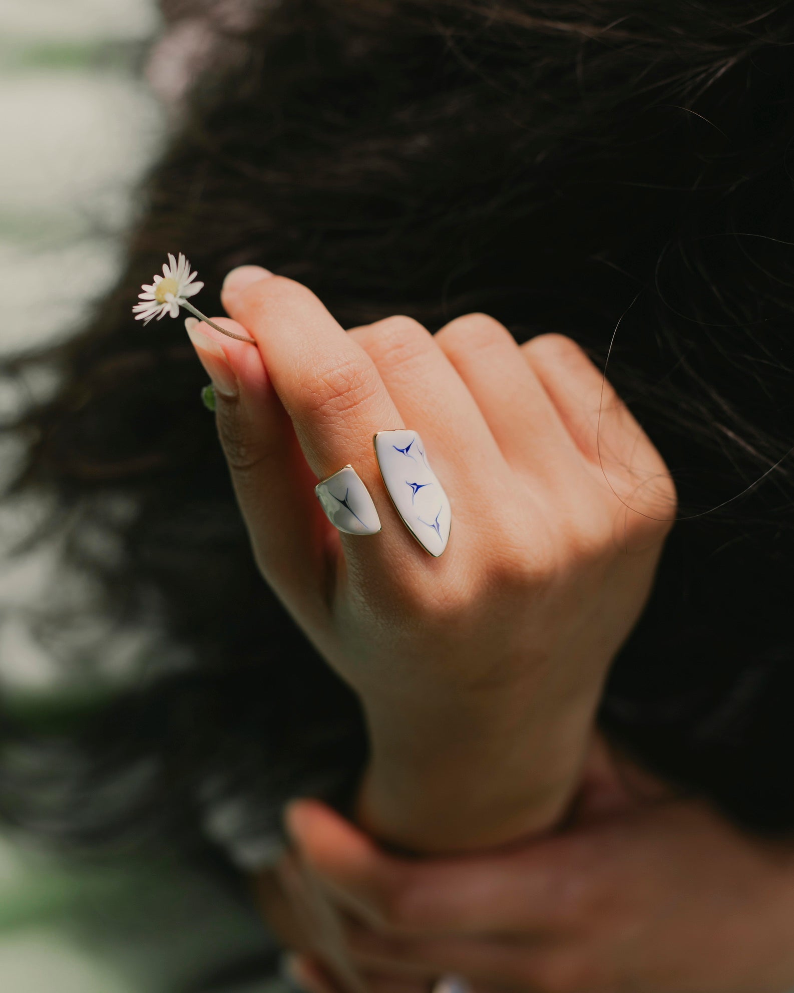 Stellar Inkflow Ring (2 Shape Options) - EenPorcelain