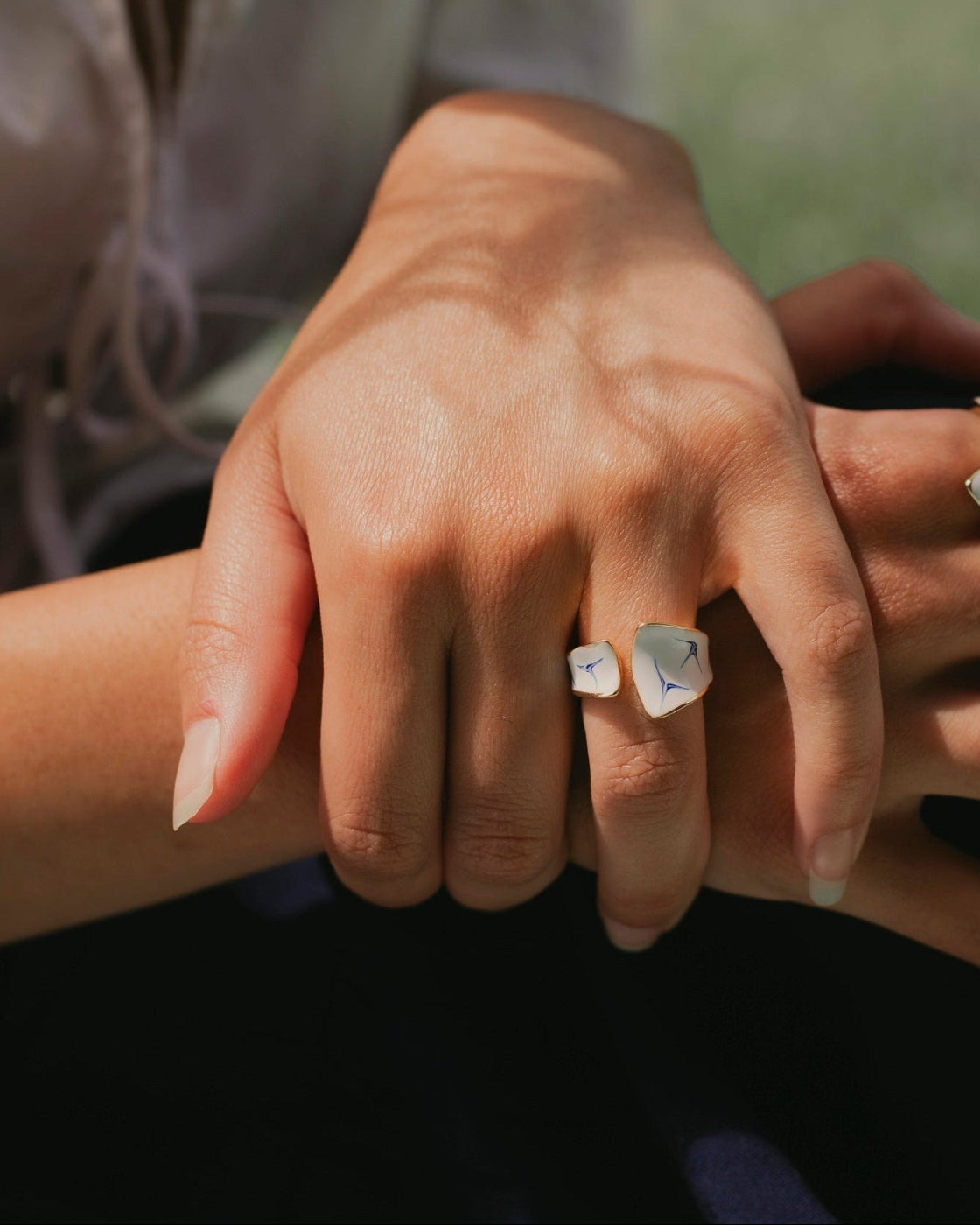 Stellar Inkflow Ring (2 Shape Options) - enamel rings