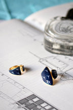 Stellar Lux Ring - Dark Blue (2 Shape Options) - EenPorcelain