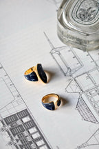 Stellar Lux Ring - Dark Blue (2 Shape Options) - EenPorcelain