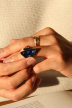 Stellar Lux Ring - Dark Blue (2 Shape Options) - EenPorcelain