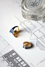 Stellar Lux Ring - Dark Blue (2 Shape Options) - EenPorcelain