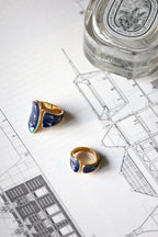 Stellar Lux Ring - Dark Blue (2 Shape Options) - EenPorcelain