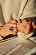 Stellar Lux Ring - Dark Blue (2 Shape Options) - EenPorcelain