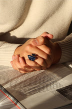 Stellar Lux Ring - Dark Blue (2 Shape Options) - EenPorcelain