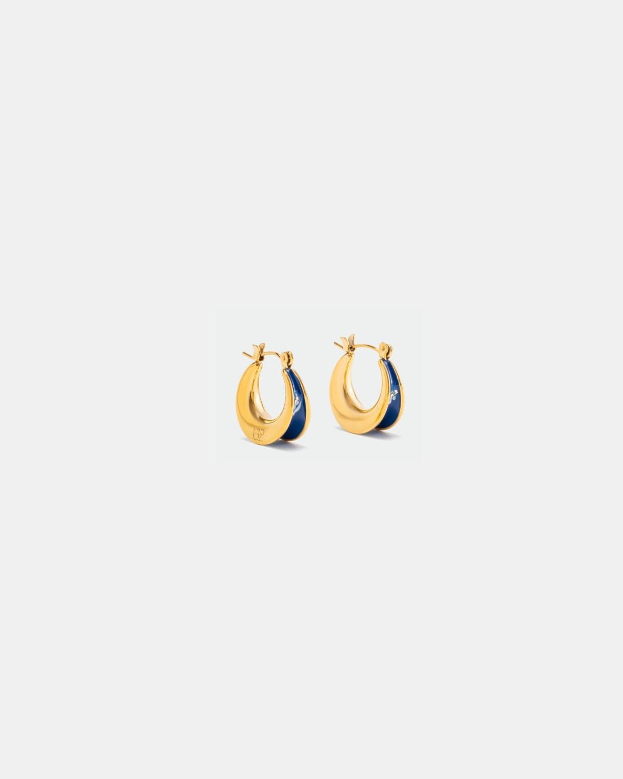 Stellar Ridge Hoop Earrings - EenPorcelain-Enamel Painted Jewelry