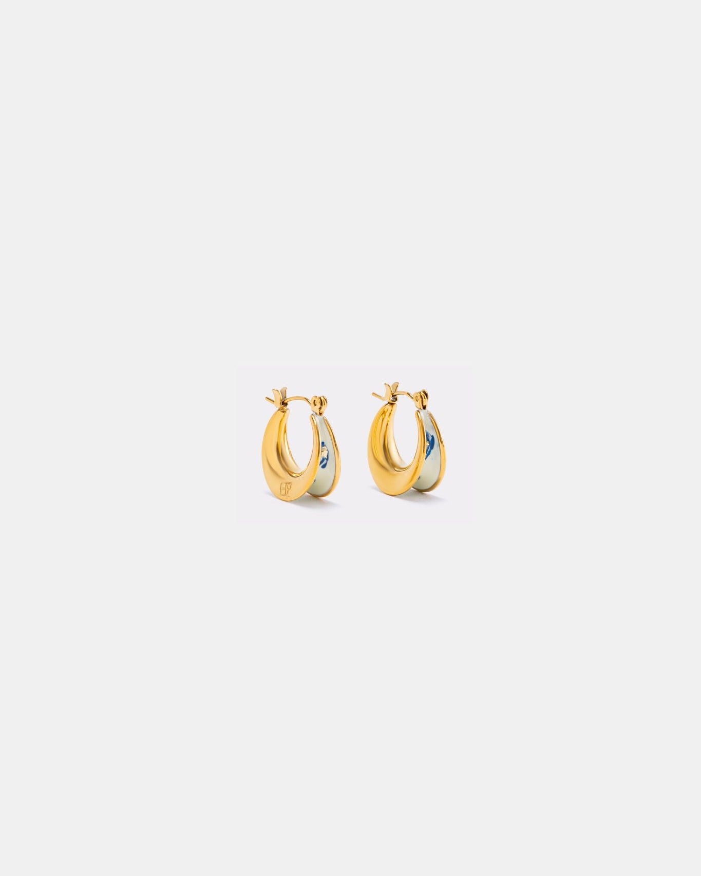 Stellar Ridge Hoop Earrings - EenPorcelain